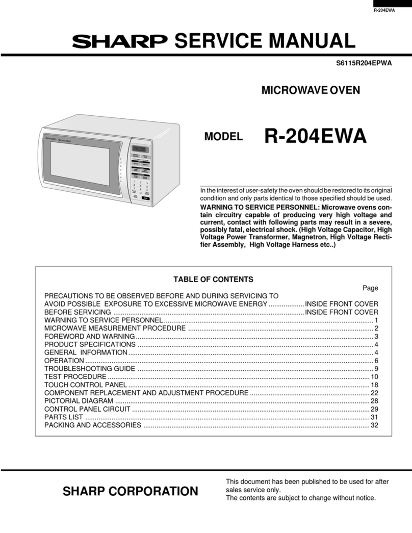 Sharp R-204EWA User manual