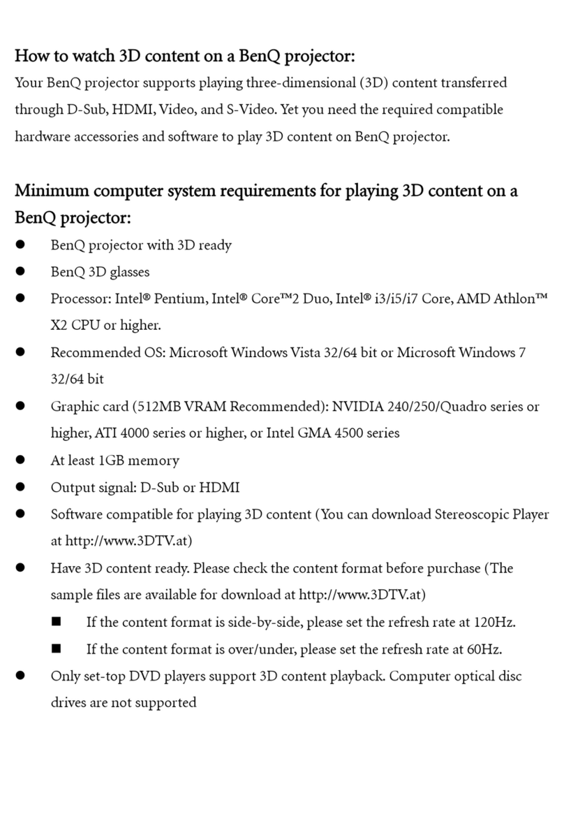 BenQ W700 User manual