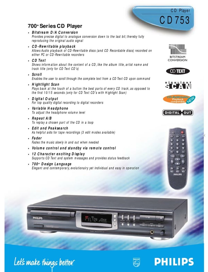 Philips CD 753 User manual