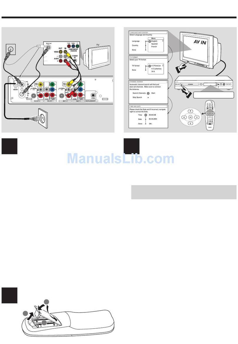 Philips DVDR615/37B Operating manual