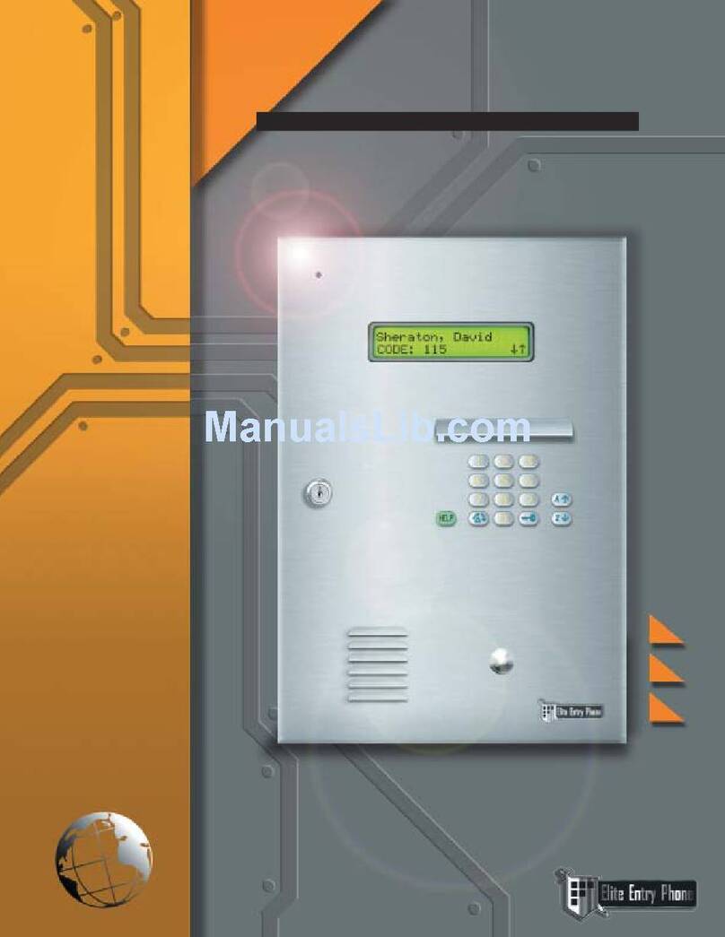 Elite Entry Phone Dial Code User manual