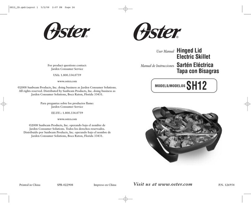 Oster SH12 User manual