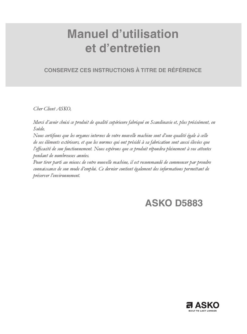 Asko D5883 Service manual