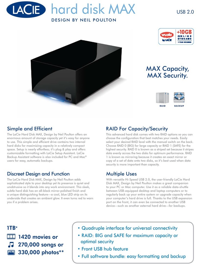 LaCie hard disk MAX User manual