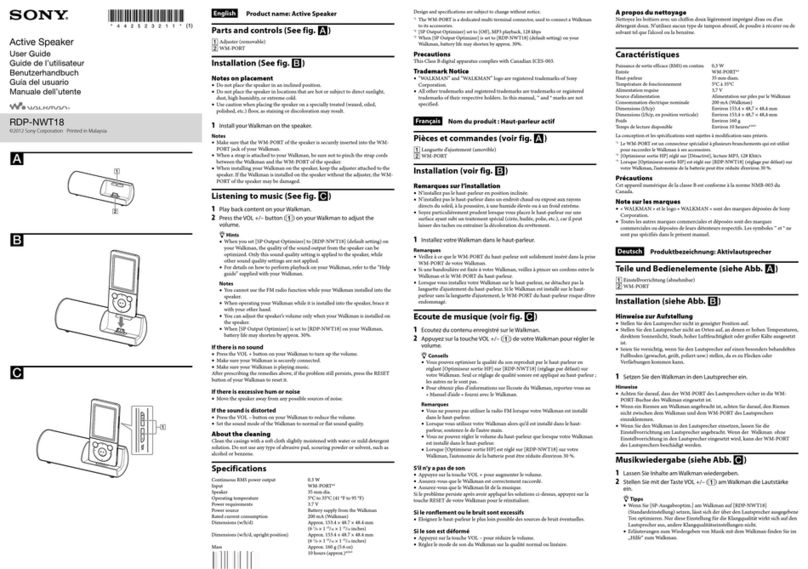 Sony Walkman NWZ-E473K User manual