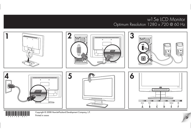 HP w15e - Widescreen LCD Monitor Specification sheet