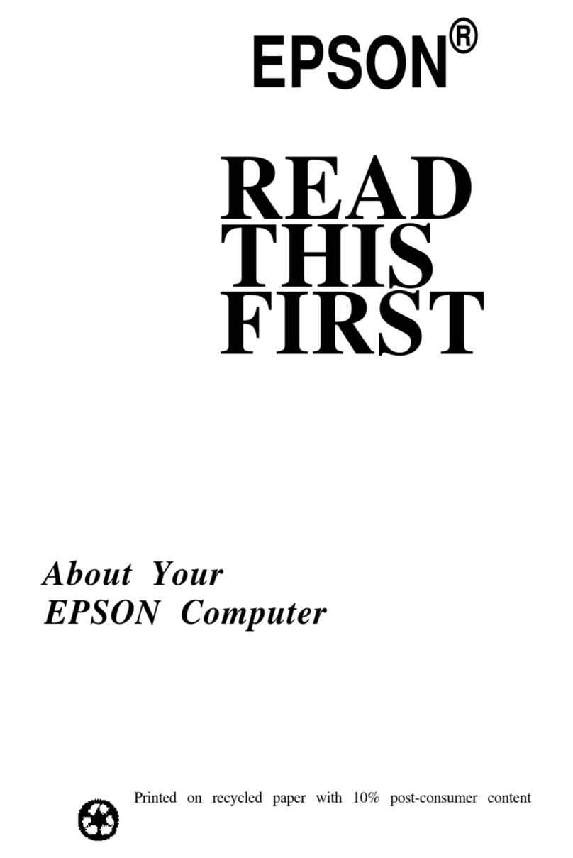 Epson ActionPC 3000 Instruction sheet