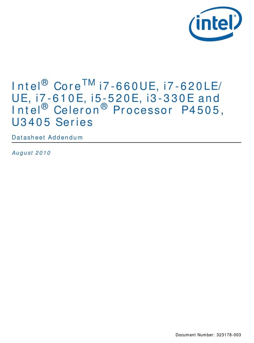Intel CELERON PROCESSOR P4505 -  ADDENDUM User manual