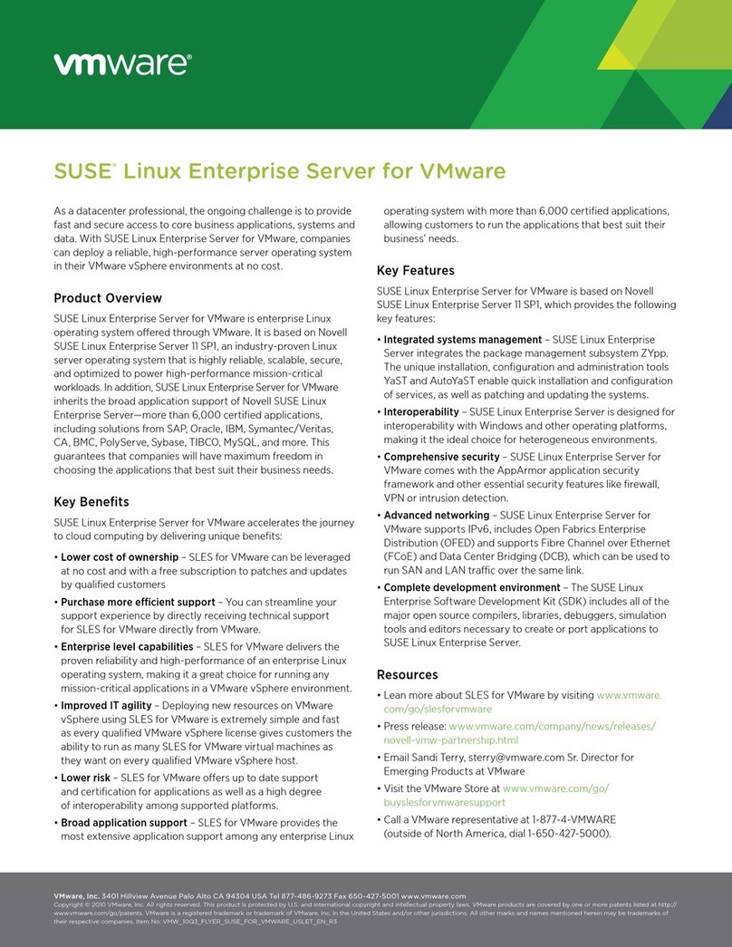 VMware SUSE LINUX ENTERPRISE SERVER User manual