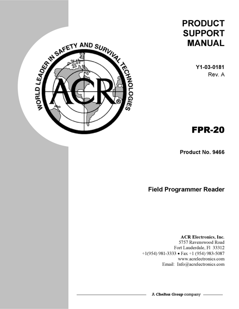 ACR Electronics FPR-20 PROGRAMMER Installation instructions