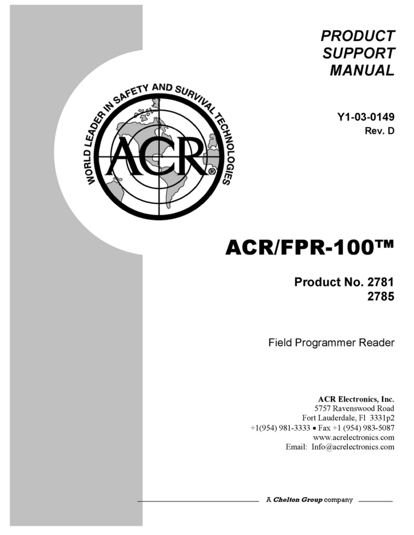 ACR Electronics FPR-100 PROGRAMMER Installation instructions
