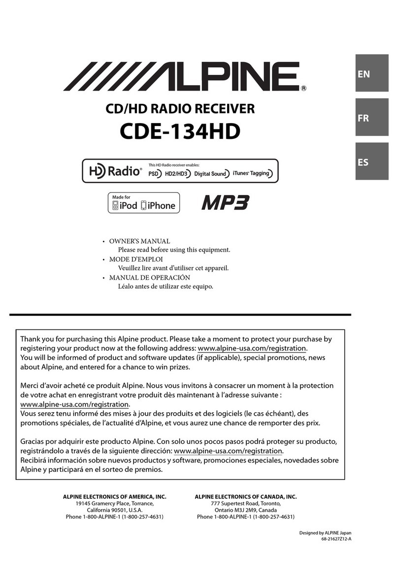 Alpine CDE-134HD Assembly instructions