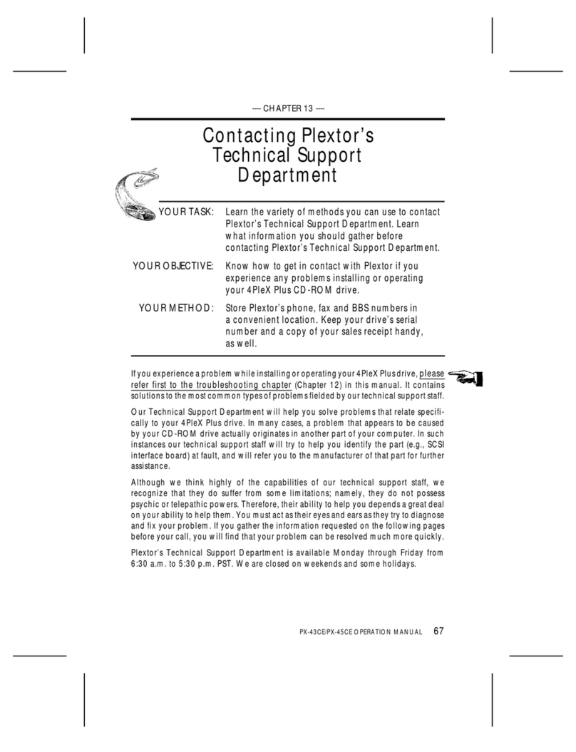 Plextor PX-43CE User manual