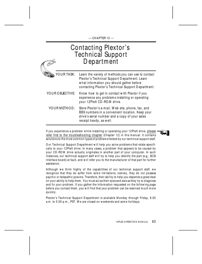 Plextor PX-43CH User manual