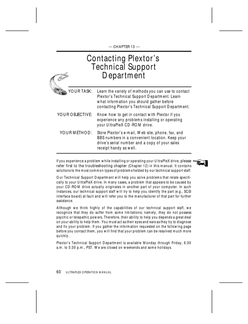 Plextor ULTRA-D User manual