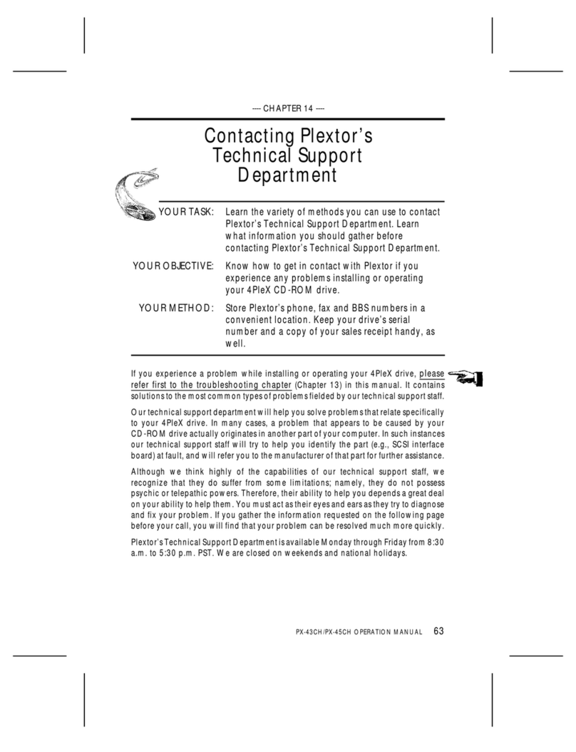 Plextor PX-43CH User manual