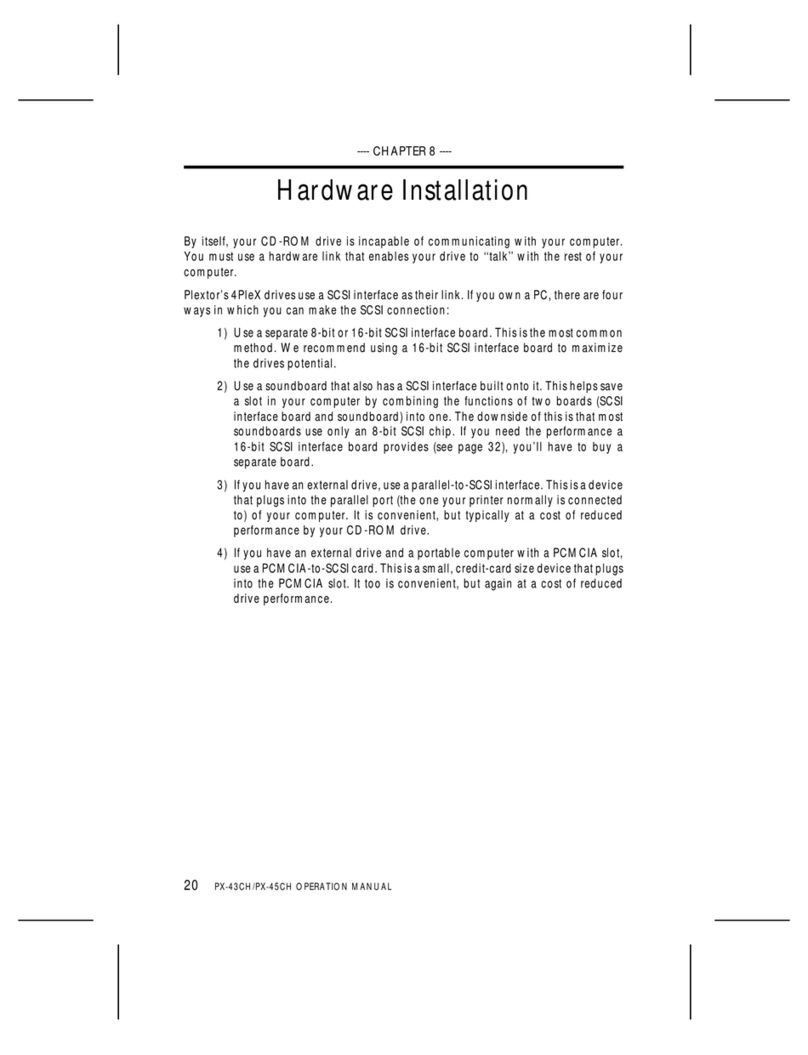 Plextor PL-MAN2 User manual
