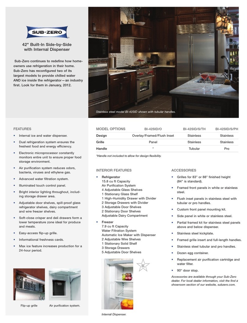 Sub-Zero BI-42SID User manual Sub-Zero BI-42SID User manual