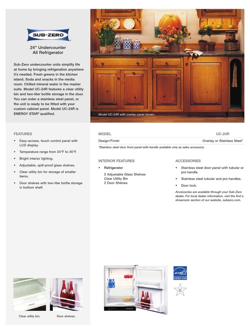 Sub-Zero UC-24C User manual