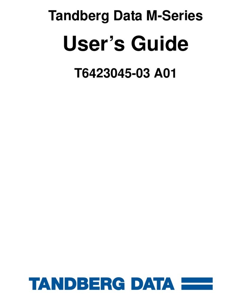 Tandberg Data MSERIES USER User manual