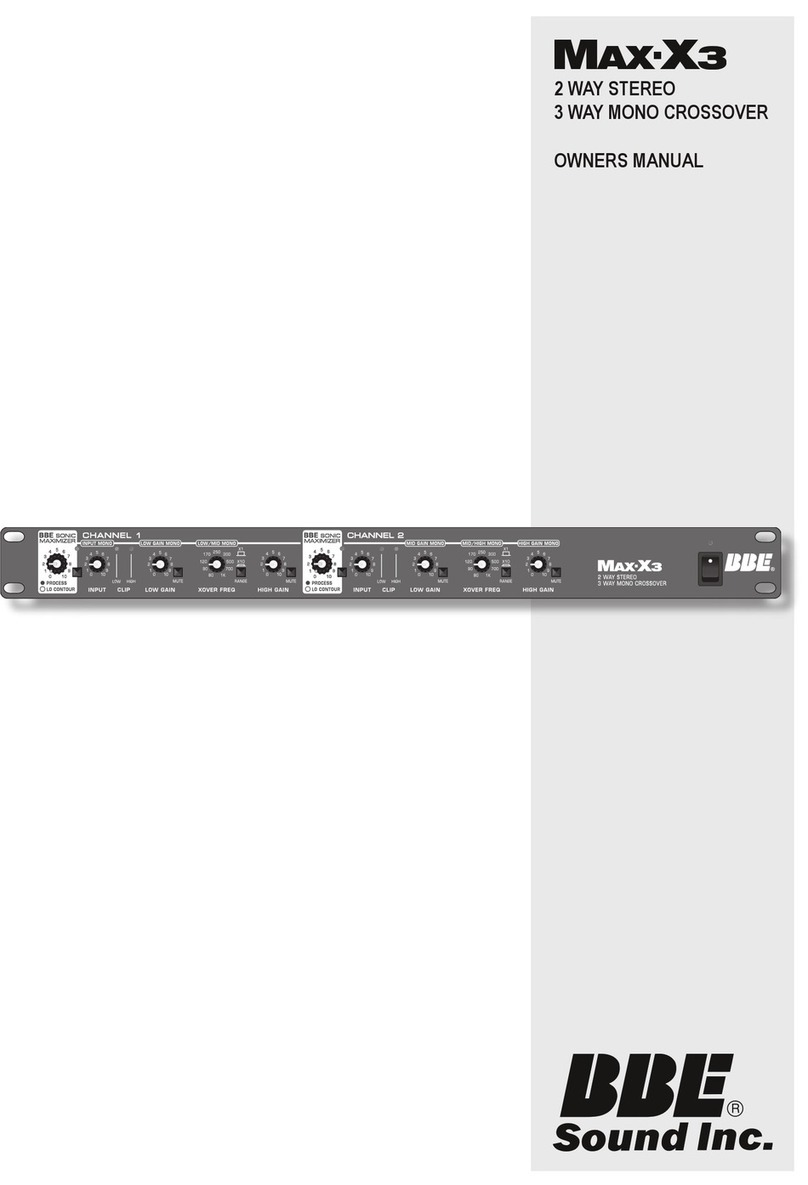BBE Max-X3 User manual