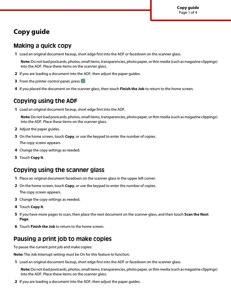 Lexmark 734de - X Color Laser User manual