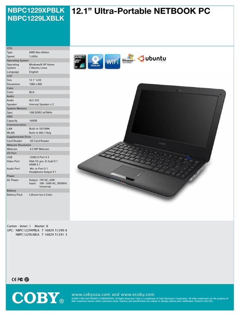 Coby NBPC1229 User manual