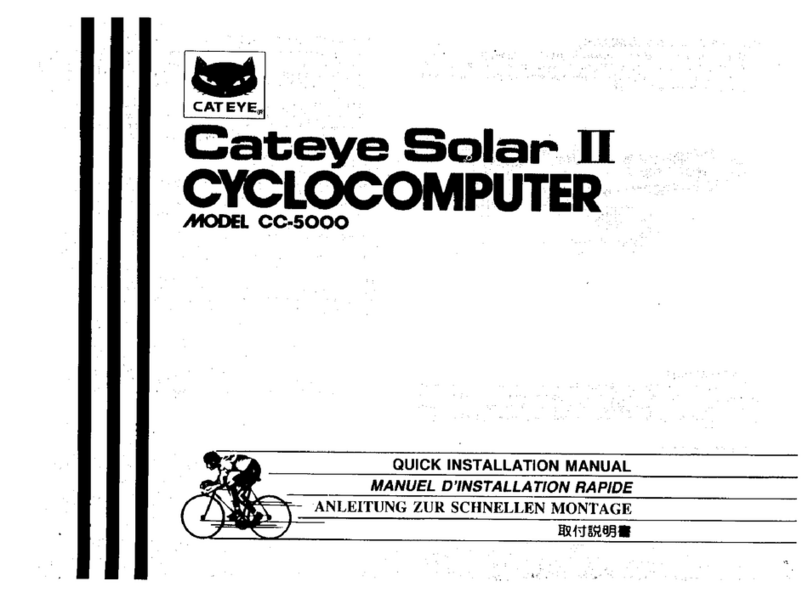Cateye CC-5000 SOLAR 2 Operating and maintenance instructions
