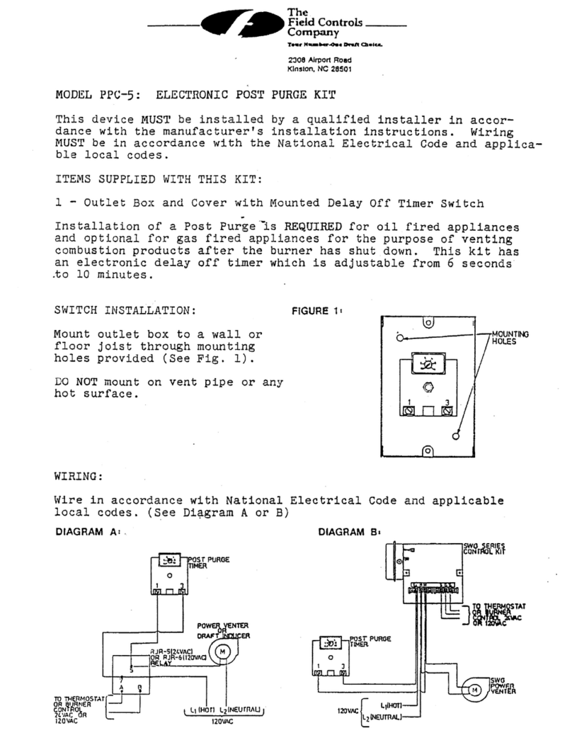 Field Controls 46178400 User manual