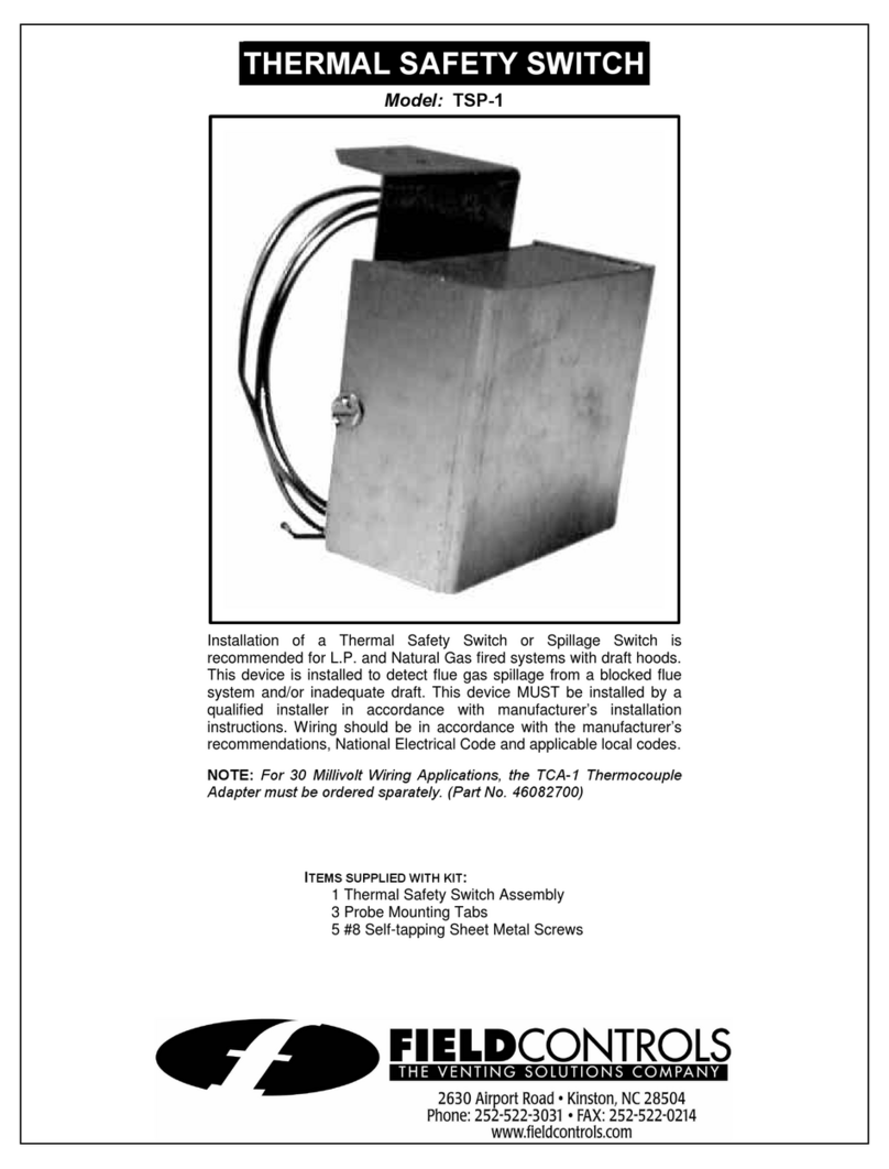 Field Controls 46170300 Assembly instructions Field Controls 46170300 Assembly instructions