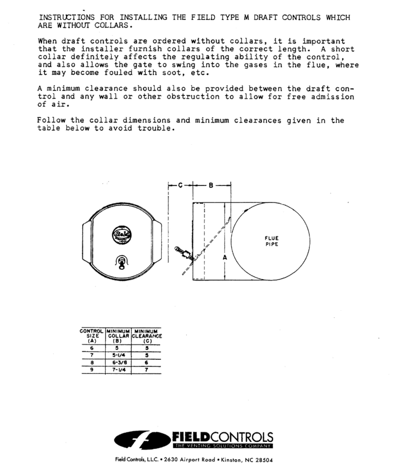 Field Controls 206900 User manual Field Controls 206900 User manual