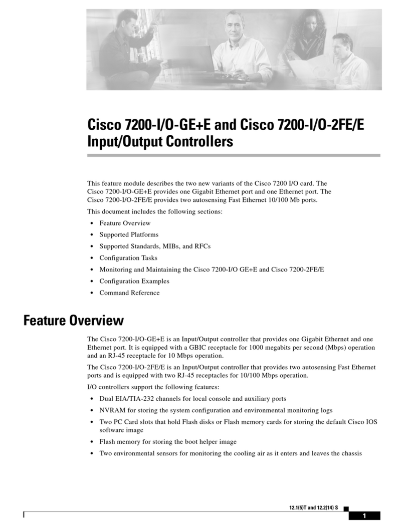 Cisco C7200-I - Input/Output Controller - Control... User manual