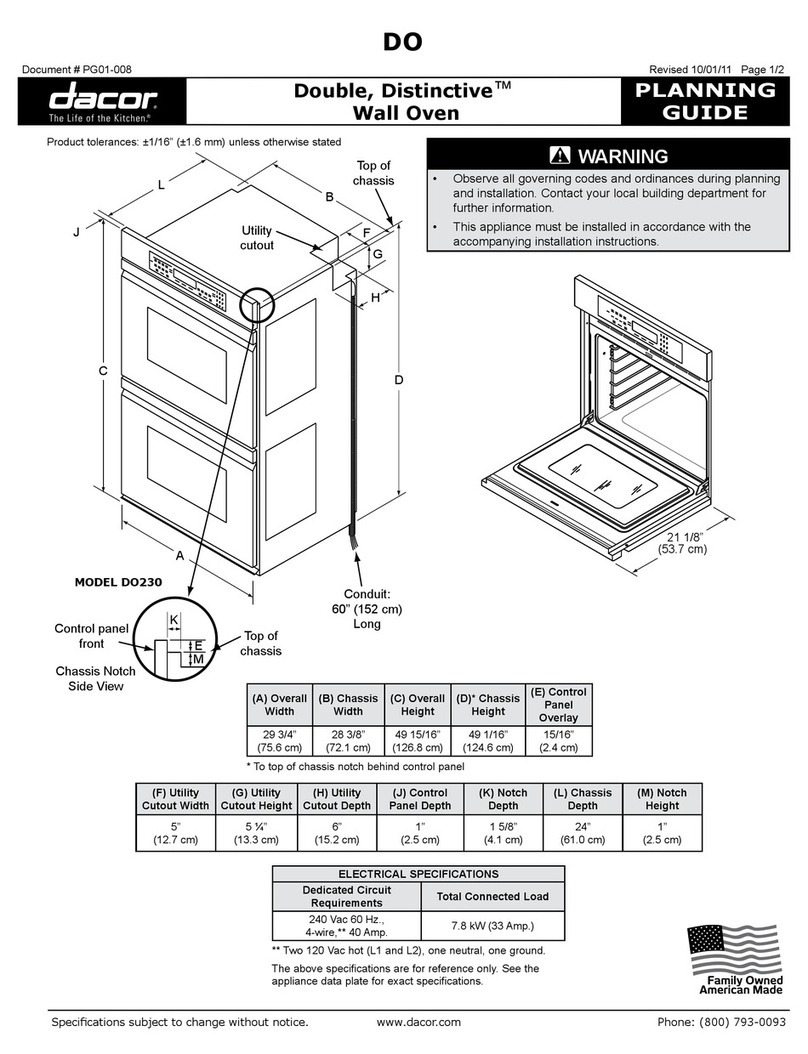 Dacor DO230 Technical manual