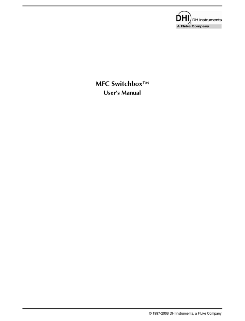 DH Instruments MFC SWITCHBOX User manual