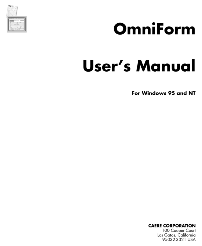 NUANCE OMNIFORM 3 User manual NUANCE OMNIFORM 3 User manual