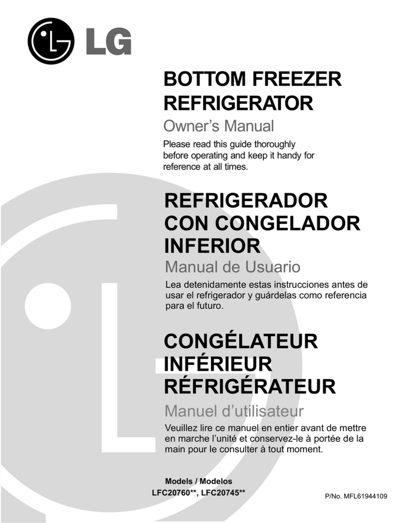 LG LFC20760ST - 19.7 cu. ft. Refrigerator Instruction Manual