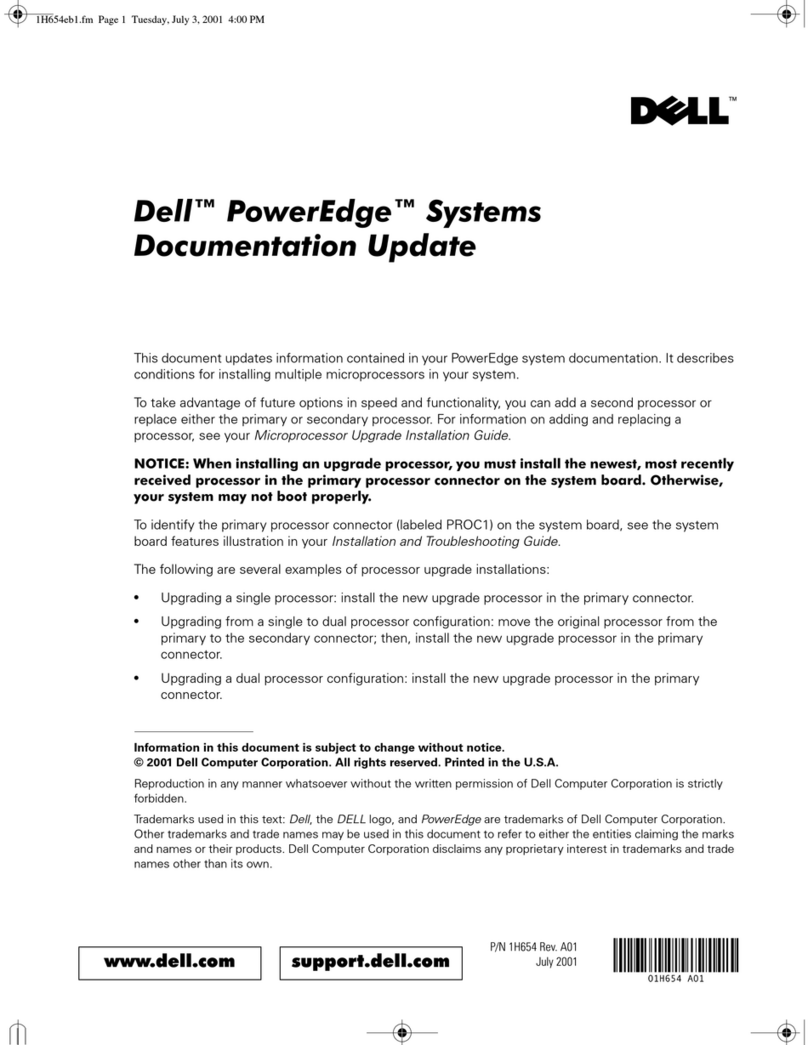 Dell PowerEdge 1400SC Operator's manual