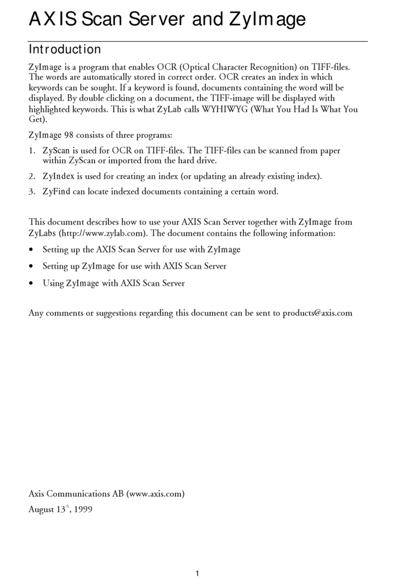 Axis ZYIMAGE User manual