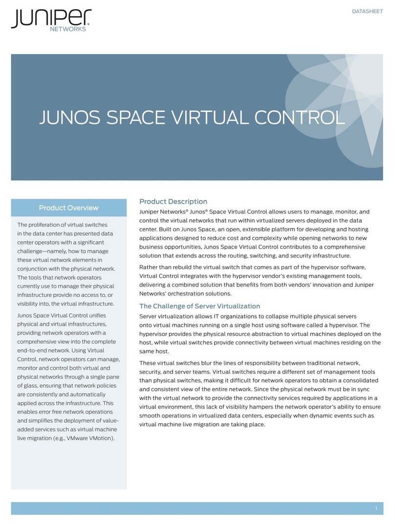 Juniper SPACE VIRTUAL CONTROL User manual