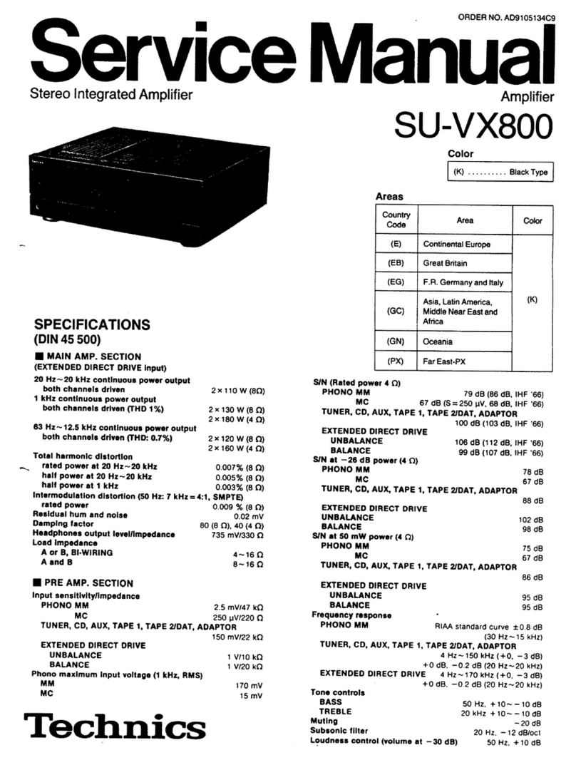 Technics SU-VX800 - service User manual