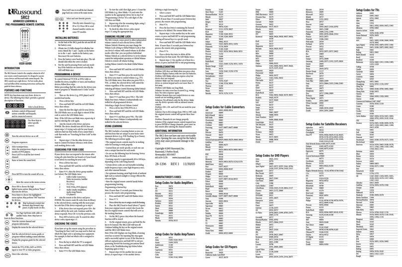 Russound SRC2 User manual