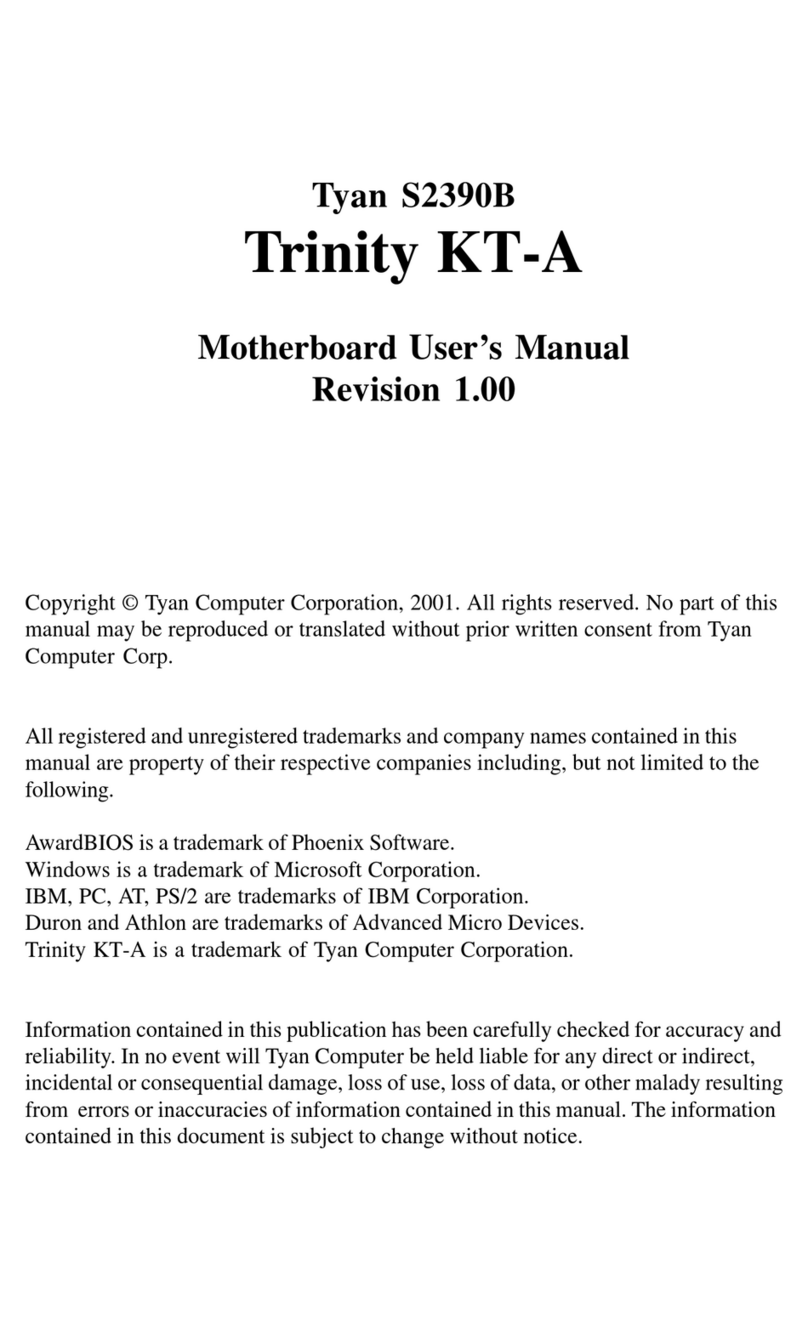 TYAN TRINITY KT-A User manual