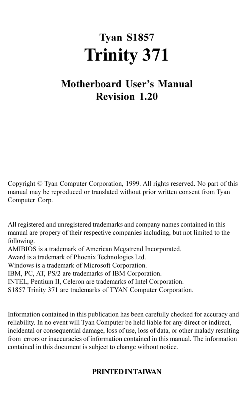 TYAN TRINITY 371 User manual