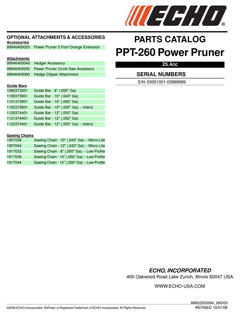 Echo PPT-260 - PARTS CATALOG SERIAL NUMBER... parts catalog
