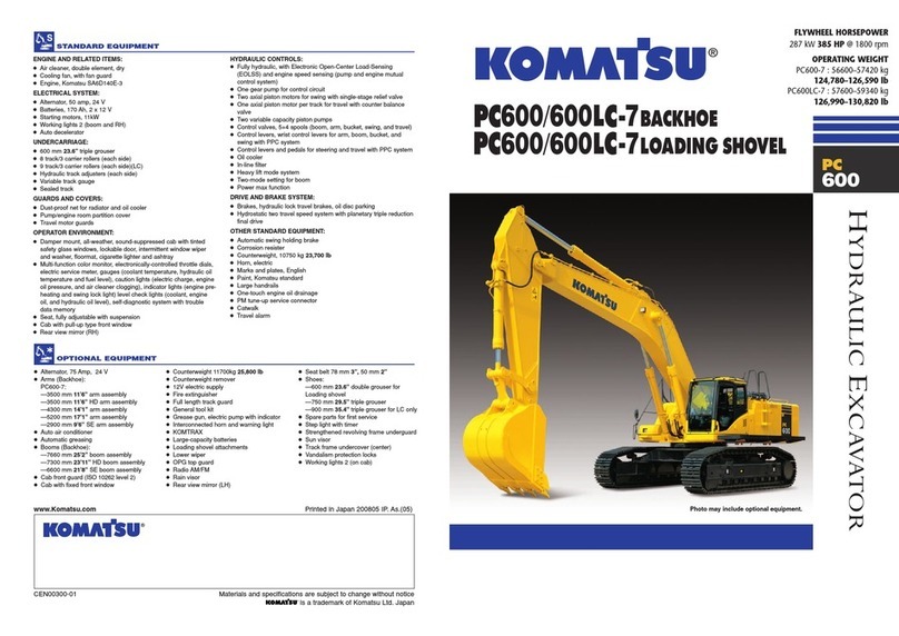Komatsu PC600 - User manual