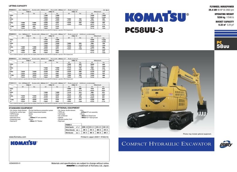 Komatsu PC58UU-3 User manual