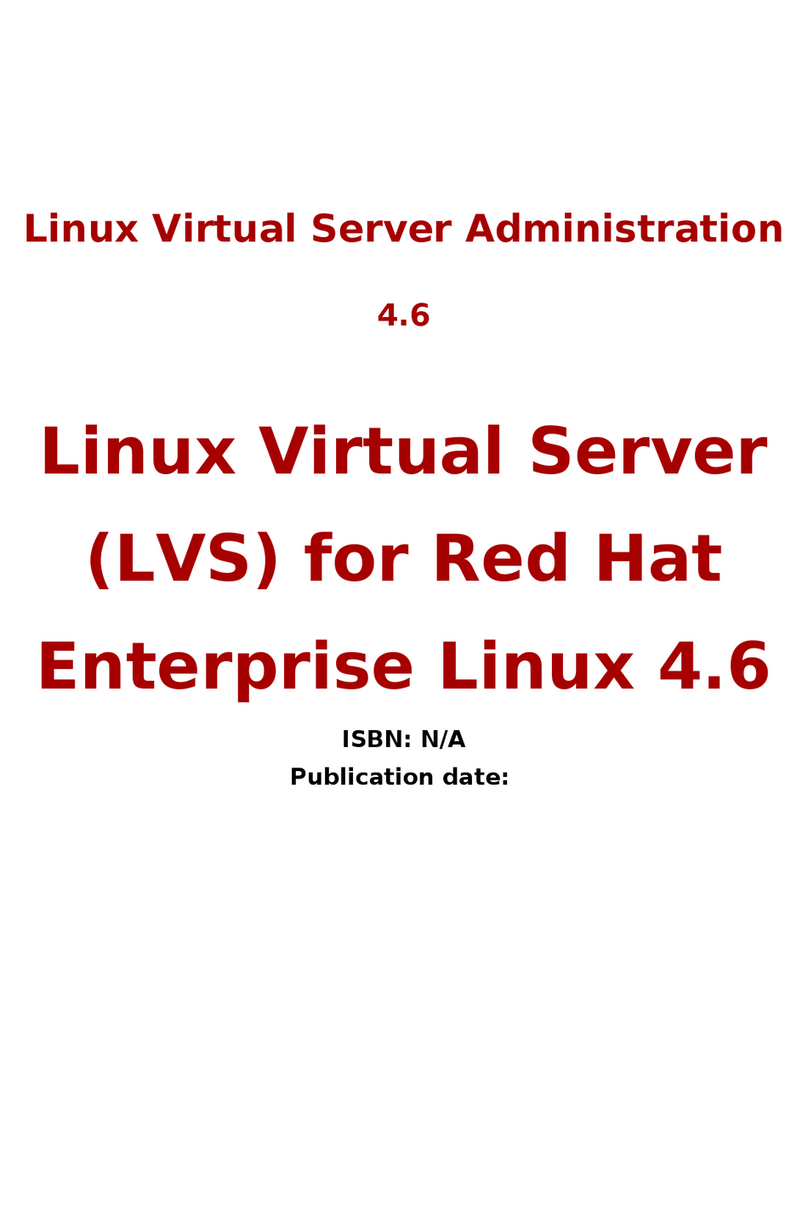 Red Hat LINUX VIRTUAL SERVER 4.6 - ADMINISTRATION User manual