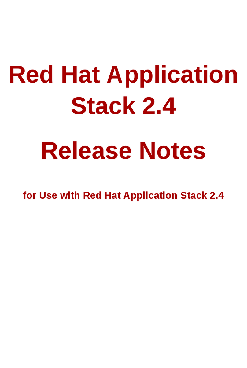 Red Hat APPLICATION STACK 2.4 RELEASE Instruction Manual