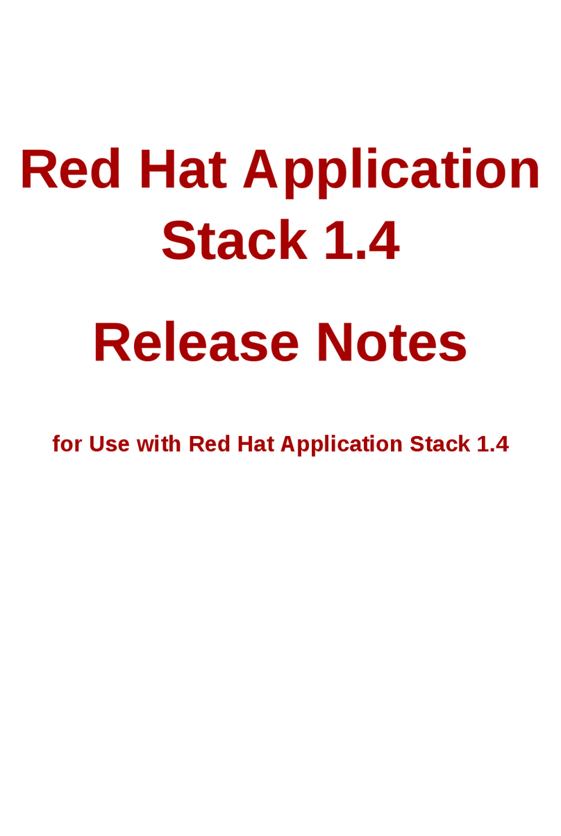 Red Hat APPLICATION STACK 1.4 RELEASE Instruction Manual
