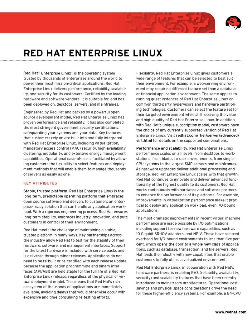 Red Hat ENTERPRISE LINUX User manual Red Hat ENTERPRISE LINUX User manual